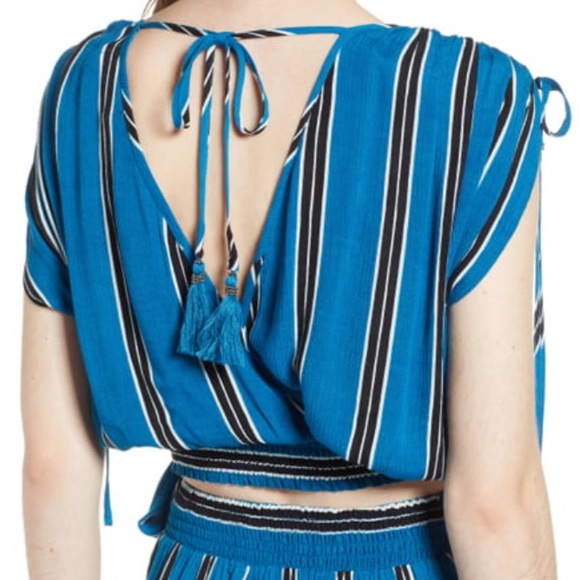 NWT Band of Gypsies striped crop top - Picture 2 of 8